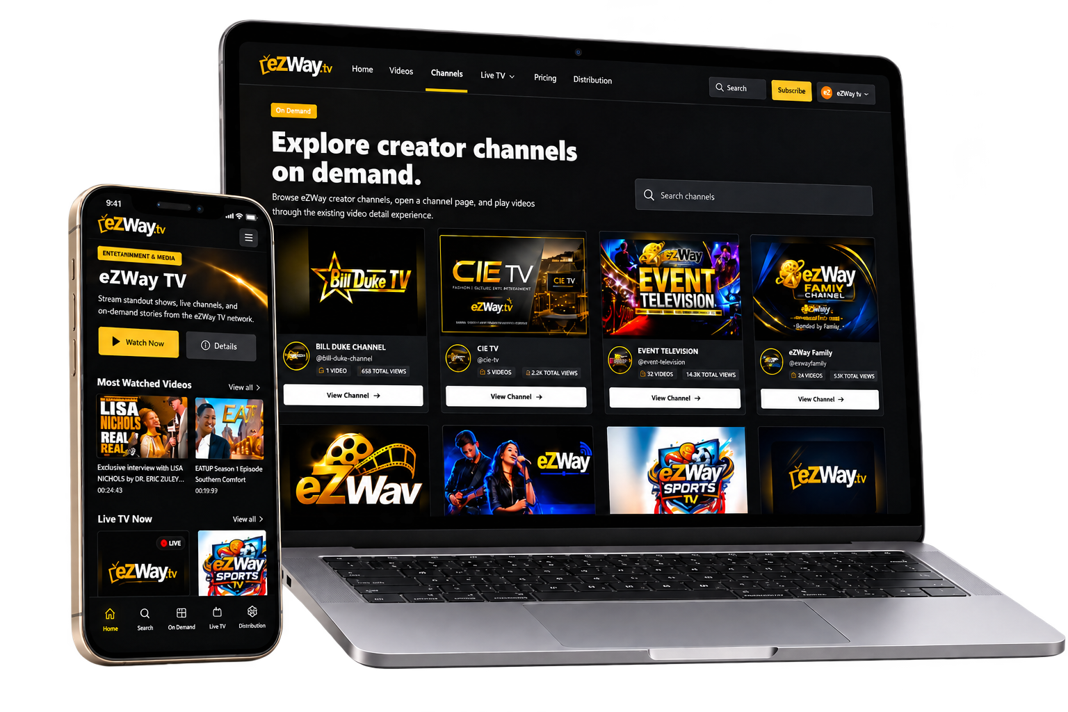 EzWay website and app showcase
